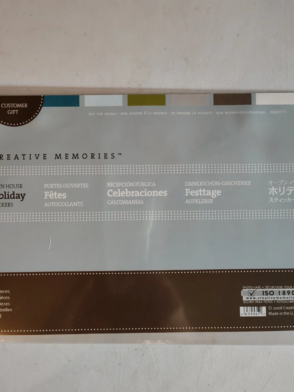 Creative Memories Holiday Stickers Open House Christmas Muted Pastels Lot Of 5